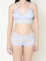 Grey Cage Lacy Lingerie Set - Da Intimo - Lingerie Online Store India