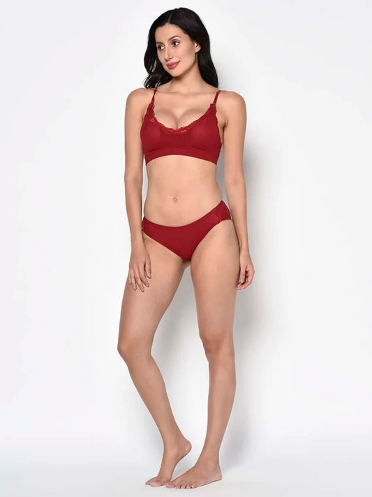 Lacey Lightly Padded Lingerie Set - Da Intimo - Lingerie Online Store India
