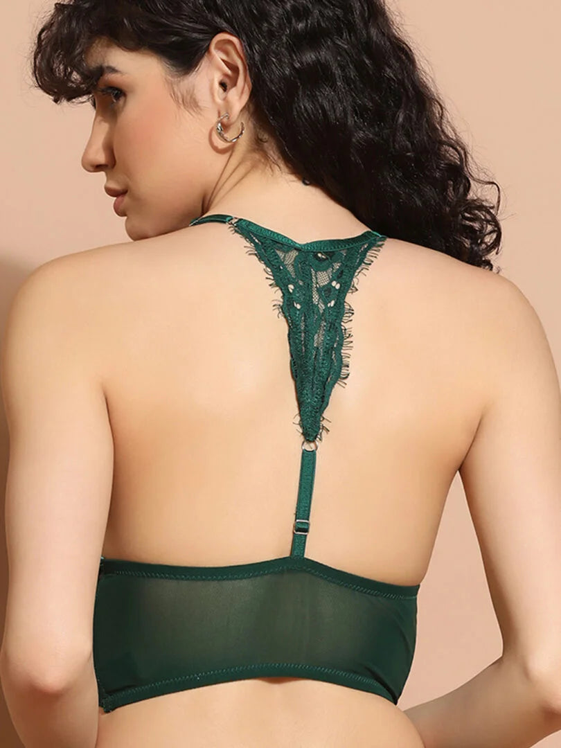 Front Open Delicate Lace Bralette - Da Intimo - Lingerie Online Store India