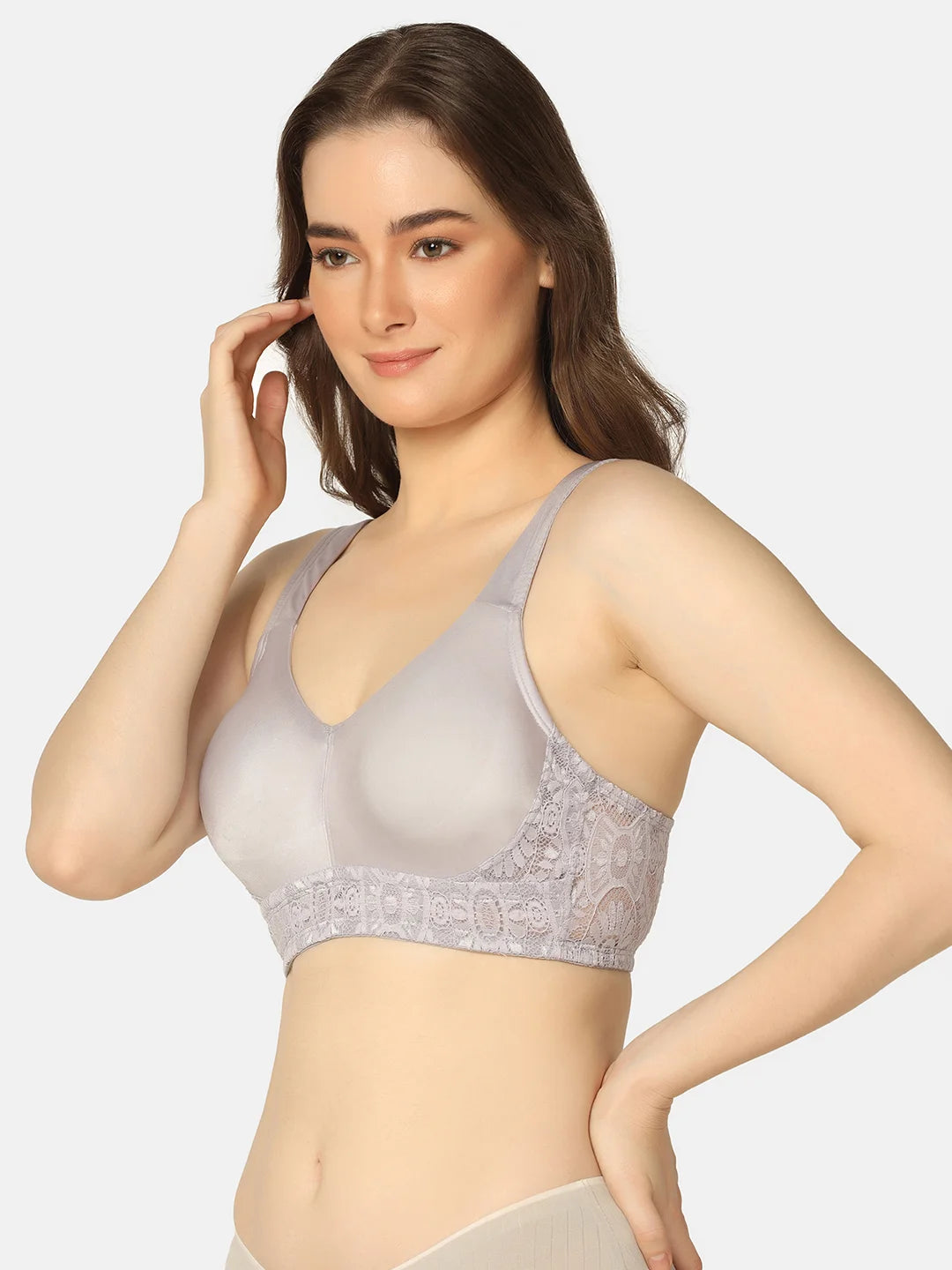 Full Coverage Multi-layer Broad Strap Bra - Da Intimo - Lingerie Online Store India