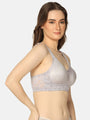 Curvy Love Plus Size Full Coverage Non Padded Everyday Grey Bra