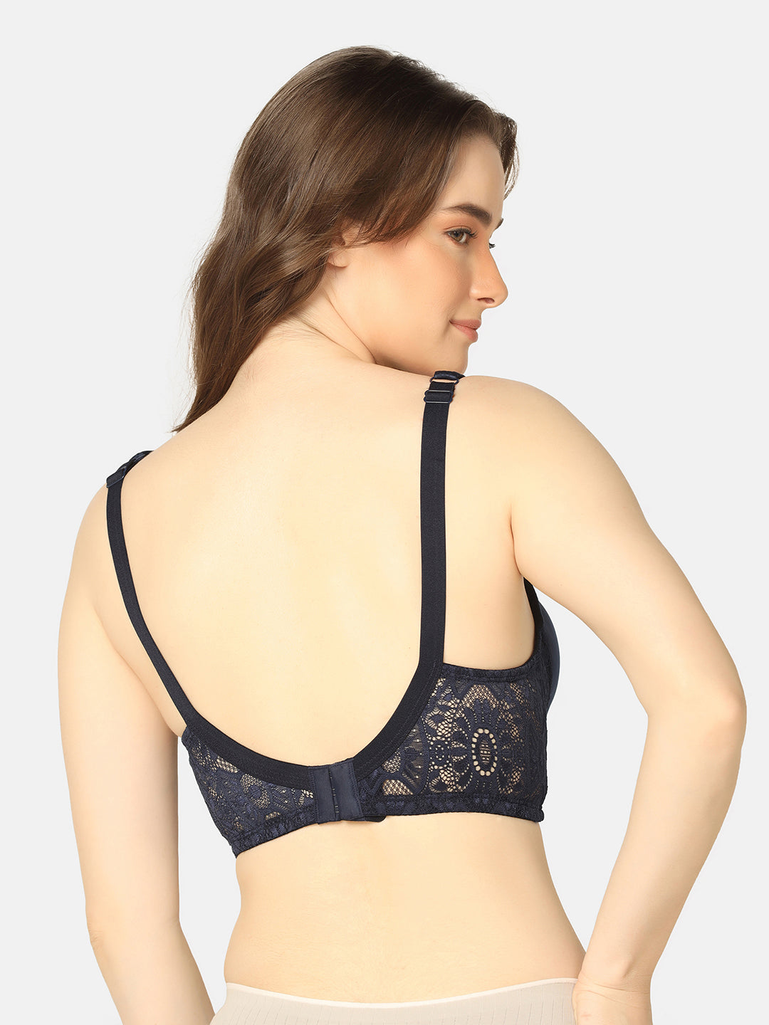 Curvy Love Plus Size Full Coverage Non Padded Everyday Navy Bra