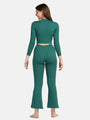 Turtle Neck Crop Top Loungewear Set - Da Intimo - Lingerie Online Store India