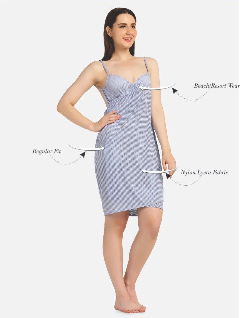 Soft Ribbed Cover Up Dress - Da Intimo - Lingerie Online Store India