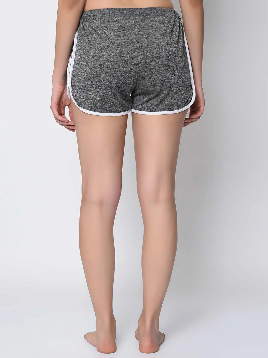 Grey Solid Sports Shorts