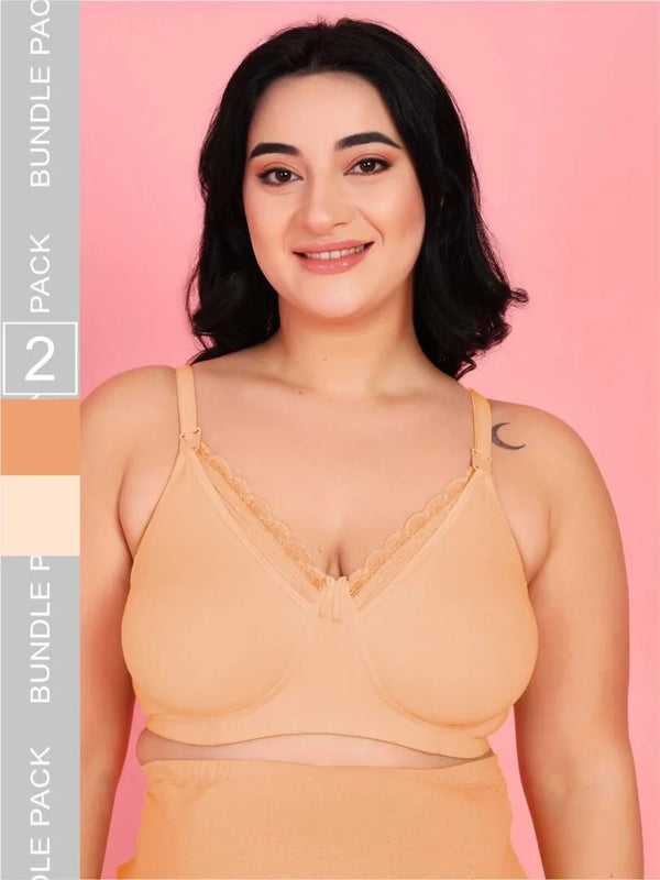 Mamma Presto Pack Of 2 Non Padded Nursing Maternity Bra