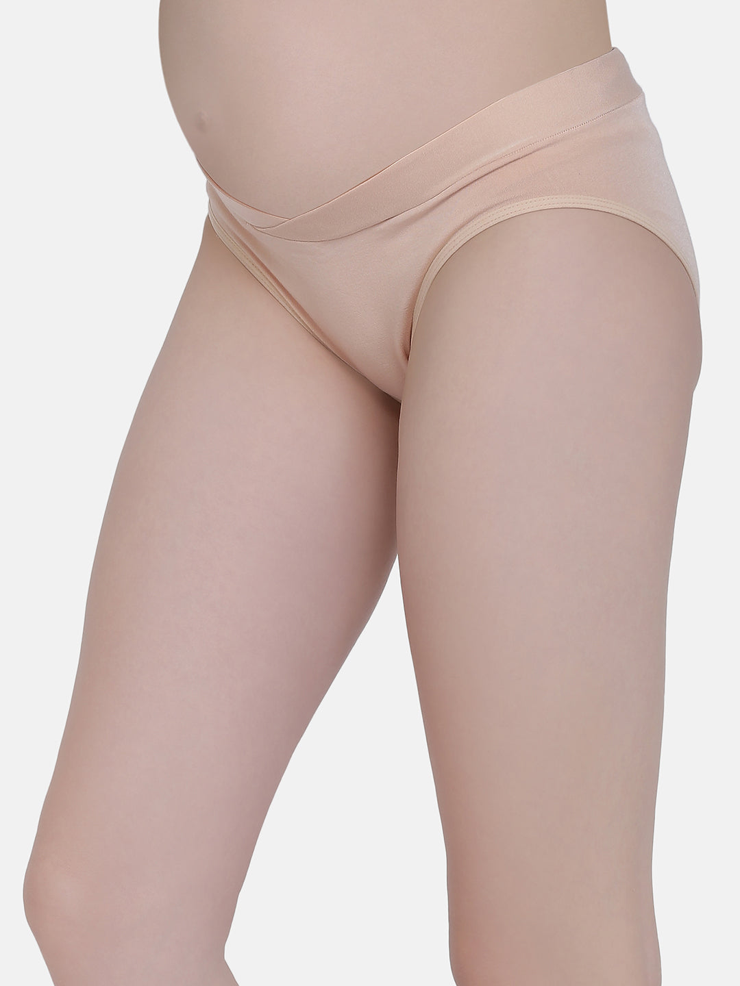 Low Waist Soft Cotton Beige Maternity Panty