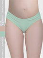 Low Waist Soft Cotton Pack Of 2 Beige & Green Maternity Panty