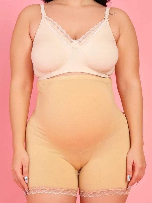 Mamma Presto Pack of 2 Soft Cotton Solid Maternity BoyShorts