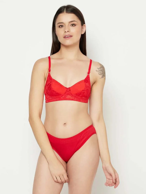 Women’s Red Lace Bra