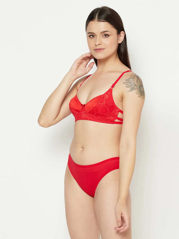 Women’s Red Lace Bra