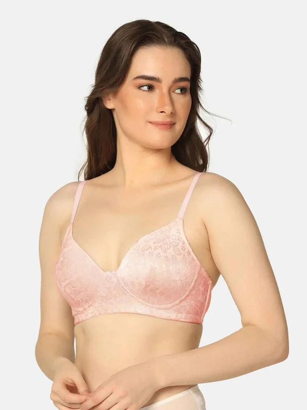 Pack Of 2 Lightly Padded Lacy Design Everyday T-Shirt Bra