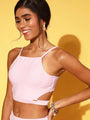 Baby Pink Cut-out Crop Toplette Set