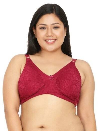 Buy Da Intimo Smooth Lace Cage Bralette Set - Maroon Online